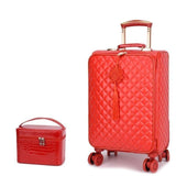 Red Suitcase Wedding Trolley Case Woman Luggage Bride Dowry Box Classic Travel Suitcase Set Spinner