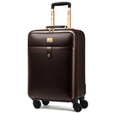 Luxury Suitcase Set Men Women 'S Travel Luggage Waterproof Pvc Leather Box Wheel 16"20"24" Inch