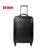 Retro Pu Rolling Luggage Set Spinner Women Trolley Case/Bag 24 Inch Travel Suitcase Set Wheels