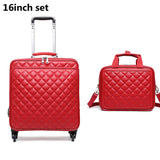 Retro Pu Rolling Luggage Set Spinner Women Trolley Case/Bag 24 Inch Travel Suitcase Set Wheels