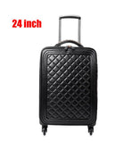 Retro Pu Rolling Luggage Set Spinner Women Trolley Case/Bag 24 Inch Travel Suitcase Set Wheels