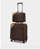 Rolling Luggage Set Travel Suitcase Set With Handbag,Wheels Carry-On,Pvc Leather Spinner Women
