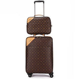 Rolling Luggage Set Travel Suitcase Set With Handbag,Wheels Carry-On,Pvc Leather Spinner Women