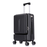 Pc+Abs Business Rolling Luggage Front Open Computer Bag Male 20"Boarding Chassis Women'S Suitcase