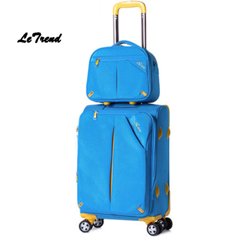 Fashion Spinner Rolling Luggage Handbag Travel Bag Women Suitcases Wheel Trolley 20 Inch Business