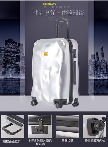 Carrylove Personality Trend Luggage Series 20/24/28 Inch Pc  Rolling Luggage Spinner Brand Travel