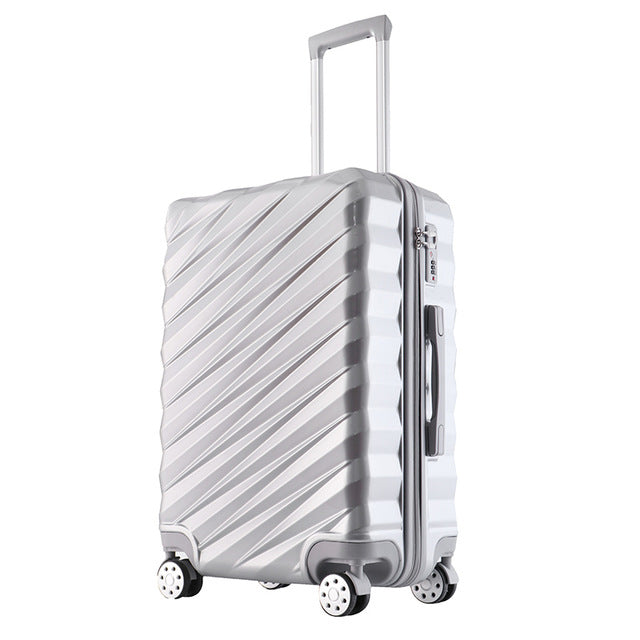 New Fashion Zipper Abs+Pc Case Rolling Luggage Spinner Suitcases Wheel 20 Inch Business Carry On