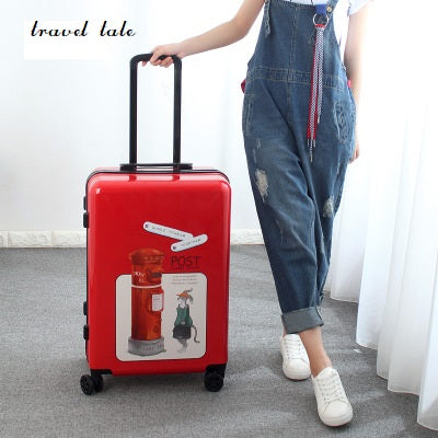 Travel Tale 20/24 Inches Abs+Pc Cartoon Lovely Rolling Luggage  Customs Lock Spinner Brand Travel