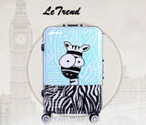 Children Carton Rolling Luggage Trolley Travel Bag 20 Inch Women Men  Carry On Suitcases Wheels