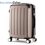 Wholesale!High Quality 24Inches Candy Color Abs Pc Travel Luggage Bags On Brake Universal