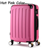 Wholesale!High Quality 24Inches Candy Color Abs Pc Travel Luggage Bags On Brake Universal