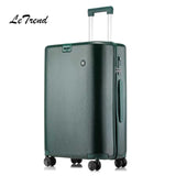 Letrend Stylish Cylindrical Rolling Luggage Spinner Women Suitcases Wheels Cabin Trolley Travel Bag