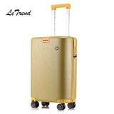 Letrend Stylish Cylindrical Rolling Luggage Spinner Women Suitcases Wheels Cabin Trolley Travel Bag