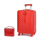 Red Suitcase Wedding Trolley Case Woman Luggage Bride Dowry Box Classic 24" Travel Suitcase Set