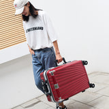 Abs+Pc Quality Trolley Casetravel Luggage,Fashion Boarding Trunk,Wheel Suitcase Dowry Box Bride