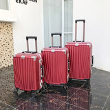 Abs+Pc Quality Trolley Casetravel Luggage,Fashion Boarding Trunk,Wheel Suitcase Dowry Box Bride