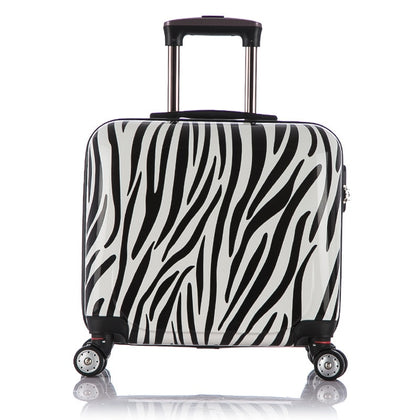 Wholesale!16Inches Pc Hardside Case Travel Luggage On Universal Wheels,Women Zebra Trolley