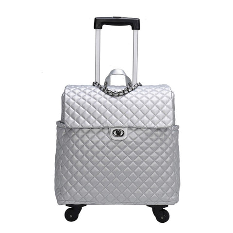 Super Storage Super Storage Trunk Luggag 2019 New Vintage Leather Suitcase Spinner Retro Cabin