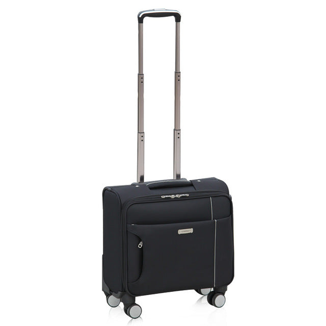 Commercial Small Universal Wheels Trolley Luggage 16 Inches Boarding Male Oxford Fabric Travel