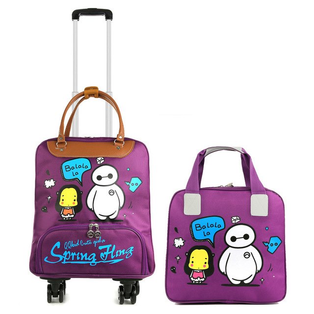 Mulheres Saco Da Bagagem De Rolamento, Cabine Mala De Viagem, Caixa Do Trole Leve, Moda-Carry Ons