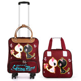 Mulheres Saco Da Bagagem De Rolamento, Cabine Mala De Viagem, Caixa Do Trole Leve, Moda-Carry Ons