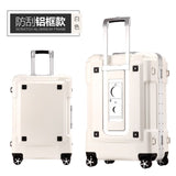 Business Aluminum Frame Rolling Luggage Spinner 20 Inch Suitcase Carry On Wheels 29Inch Travel