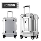 Business Aluminum Frame Rolling Luggage Spinner 20 Inch Suitcase Carry On Wheels 29Inch Travel