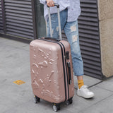 Wholesale!24Inches Fashion Music Printed Hardside Travel Luggage On Universal Wheels For Men And