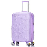 Wholesale!24Inches Fashion Music Printed Hardside Travel Luggage On Universal Wheels For Men And