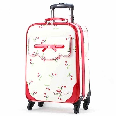Korea Fashion Batterystraw Travel Luggage Bags On Universal Wheels,High Quality Female Lovely 16 20