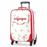 Korea Fashion Batterystraw Travel Luggage Bags On Universal Wheels,High Quality Female Lovely 16 20