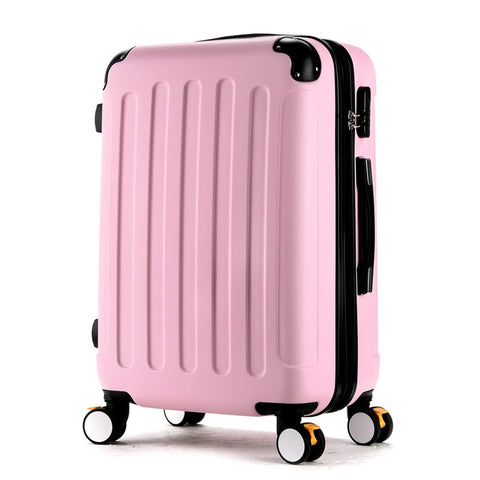 Wholesale!High Quality 28Inches Candy Color Abs Pc Travel Luggage Bags On Brake Universal