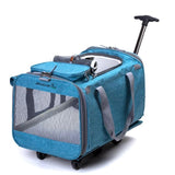 Foldable Dog Pet Box Trolley Luggage,Pet Storage Box,Pet House Cat Kennel,Universal Wheel