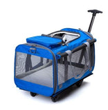 Foldable Dog Pet Box Trolley Luggage,Pet Storage Box,Pet House Cat Kennel,Universal Wheel