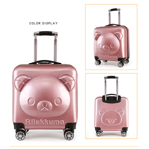 18/20 Inch Pc+ Abs Girl Cartoon Pull Rod Box Trolley Case 3D Child Travel Luggage Anime Suitcase