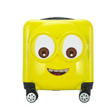 Traveling Luggage Bags With Wheels Minions Children Draw-Bar Box Cartoon 3D 18 Inch Spinner Hard