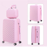 New Arriva!14 20Inches Pink Abs+Pc Hardside Travel Luggage Bags Set On Universal Wheels Fpr