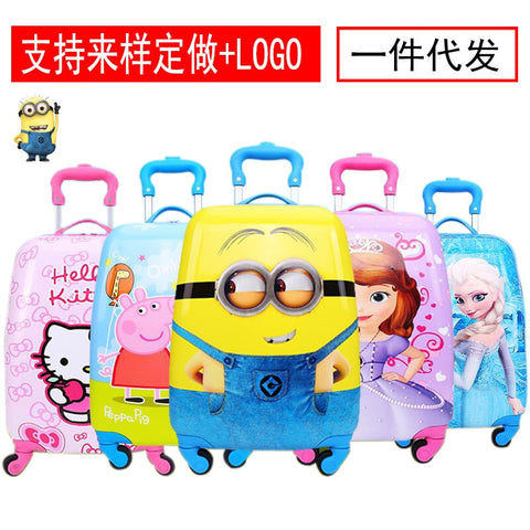 New Children'S Suitcase 18 Inch Universal Wheel Luggage Box Cartoon Kindergarten Children'S