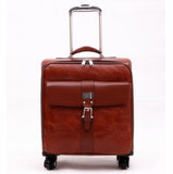 Commercial Trolley Luggage Male Universal Wheels 16 Vintage Luggage Bag Female Pu Leather The