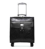Commercial Trolley Luggage Male Universal Wheels 16 Vintage Luggage Bag Female Pu Leather The
