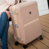Wheel Suitcase Rolling Luggage Strong Aluminum Rod Trolley Pp Material To Carry New Fashion Box