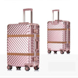 Metal Wrap 20,24,26,29 Inch Rolling Luggage Travel Suitcase Boarding Case Women Travel Luggage