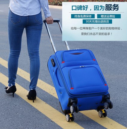 Oxford Cloth Suitcase,With Brake Universal Wheel 24"Trolley Case,22"Travel Luggage,20"Boarding