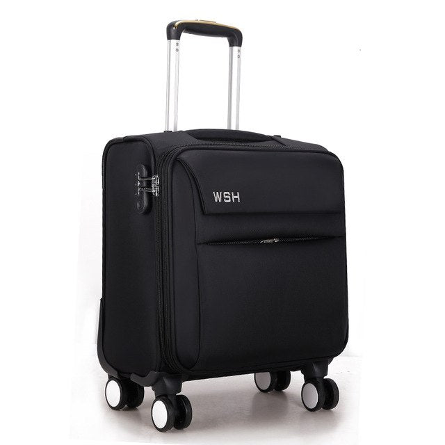 Wholesale!16Inches Men And Women Commercial Travel Luggage Bags On Universal Wheels,Black