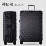 Aluminum Frame Travel Luggage 20"24"29" Travel Suitcase Woman Suitcase Metal Wrap Angle Drawing