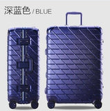 Aluminum Frame Travel Luggage 20"24"29" Travel Suitcase Woman Suitcase Metal Wrap Angle Drawing