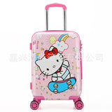 20Inch Cute Hello Kitty Girls'Luggage Children'S Rod Box  Kids Travel  Luggage Suitcase Bag With