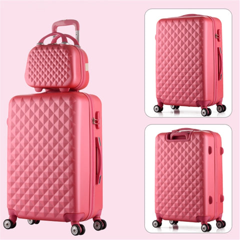 Universal Wheels Luggage Suitcase Trolley Luggage Travel Bag Candycolor Picture Box Password Box