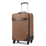 16"Canvas Universal Wheel Trolley Case,20"Boarding Password Box,Outdoor Durable 24"Luggage,Business