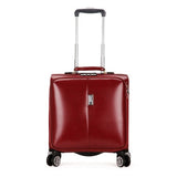 16" Inch High Quality Pu Leather Rolling Travel Luggage Suitcase Bag,Wheel Trolley Case ,Women Drag